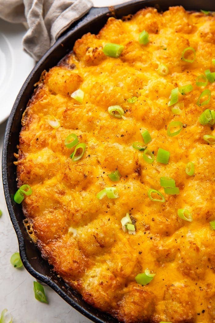 The Best Tater Tot Breakfast Casserole: Eggs, Bacon, Cheese & Tots